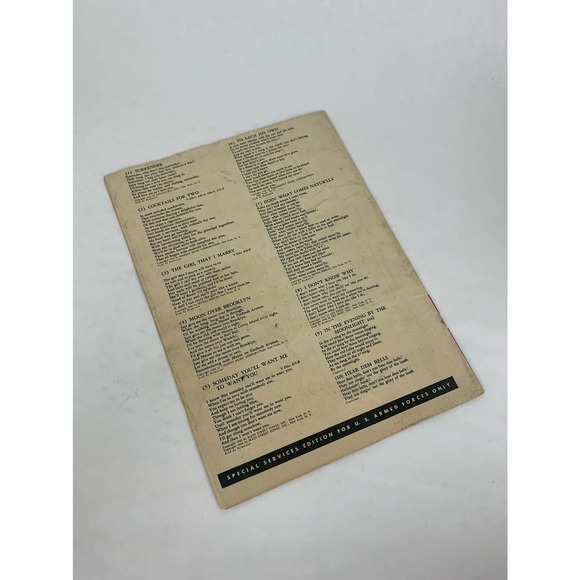 Vintage WW2 Ephemera Army Navy Hit Kit of Popular Songs Sheet Music Issue II - Picture 2 of 6